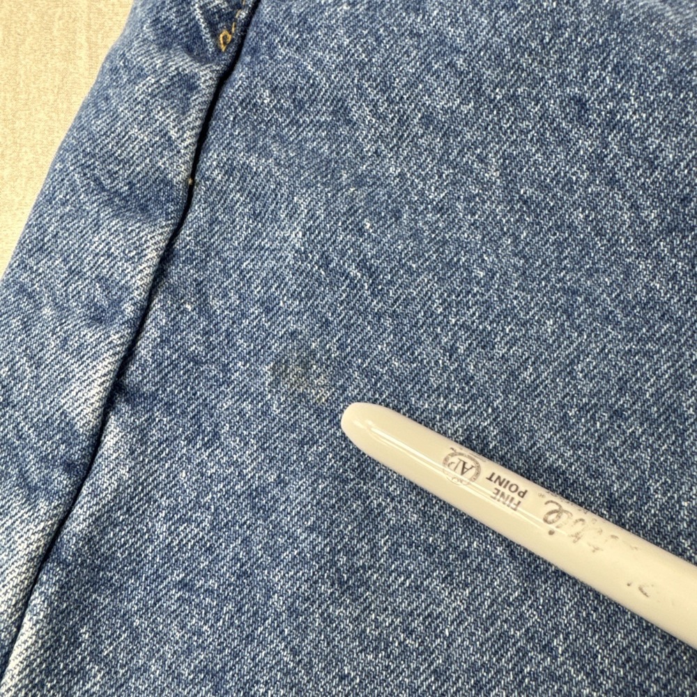 Carhartt Flannel Lines Jeans Men 40x32 Relaxed Fit Blue Denim B172 DST Work READ - Picture 7 of 9